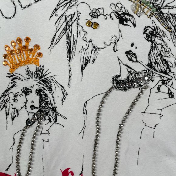 Save the Queen Bejeweled Screen-Printed "Bad Queen" Long-Sleeve T-Shirt - Picture 4 of 4